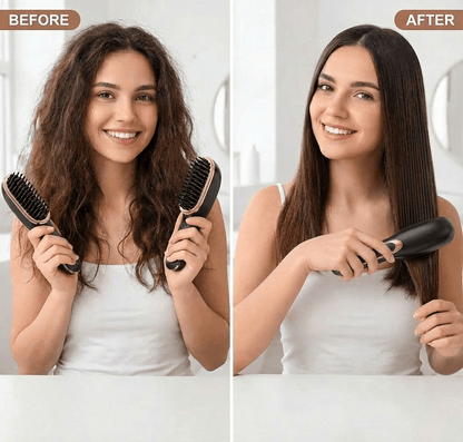 Wireless Hair Straightener Brush - NOVIA